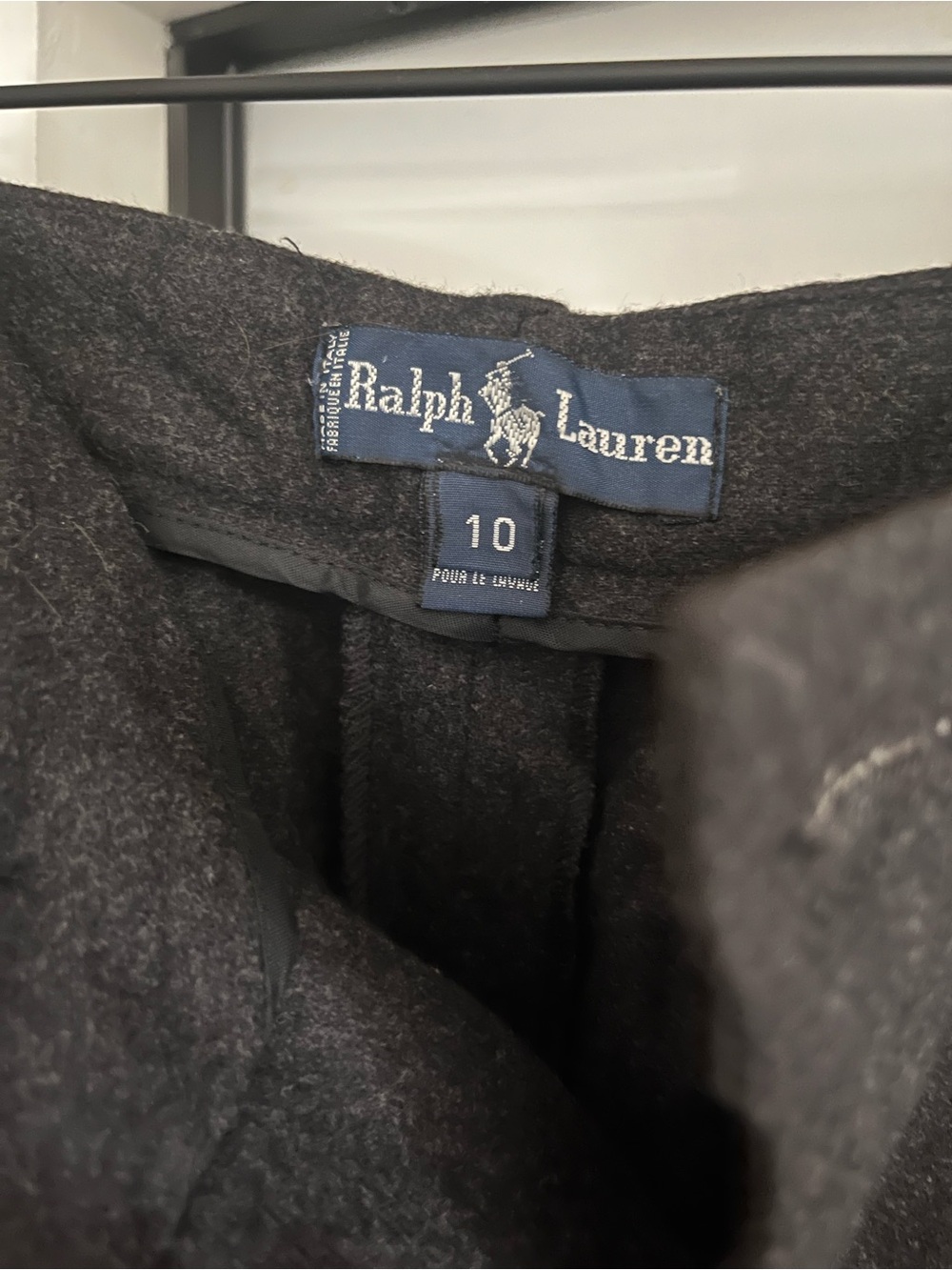 Ralph Lauren Vintage Women's Charcoal Gray Trousers